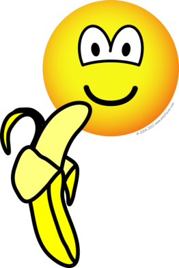 Banaan etende emoticon