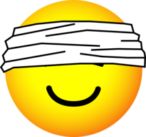 Geblindoekte emoticon