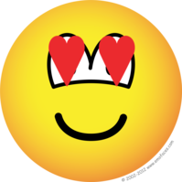 Verliefde emoticon