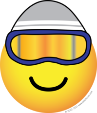 Skieënde emoticon