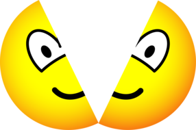 Gespleten emoticon