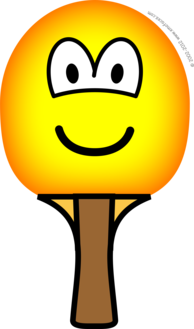 Tafeltennisbatje emoticon