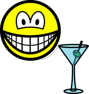 Martini drinkende smile