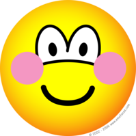 Blozende emoticon