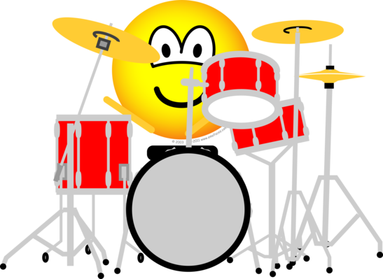 Drummende emoticon